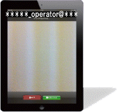 テレビ電話に出る画面